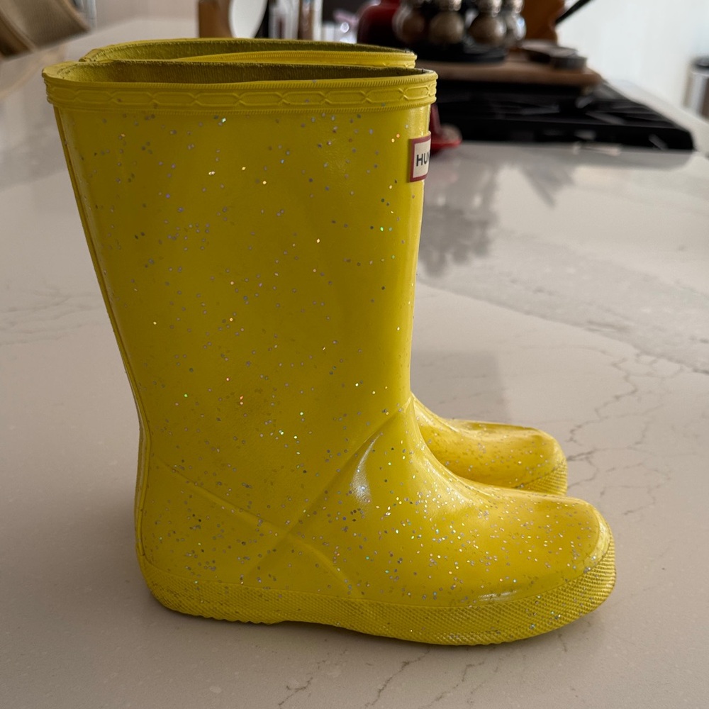 HUNTER Original First Classic Giant Glitter Wellington Boots - Picture 3 of 7